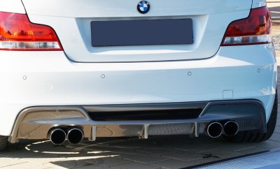  Diffuseur duplex de pare-chocs arrière carbone look pour BMW SERIE 1 E82/88