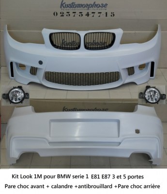 Kit look 1M pour BMW serie 1 E81 E87 3 et 5 portes 