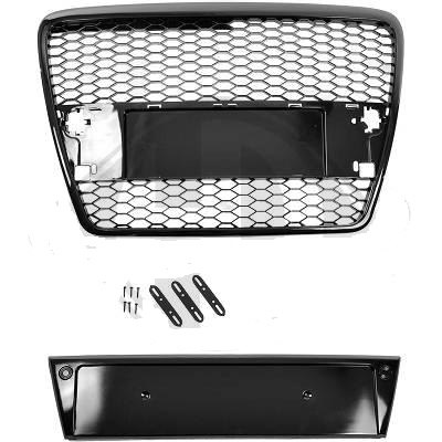 Calandre look RS6 Noir brillant pour Audi A6 2004-2008 