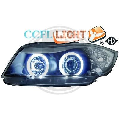 PHARES AVANTS ANGEL EYES CCFL POUR BMW SÉRIE 3 E90 E91 NOIR