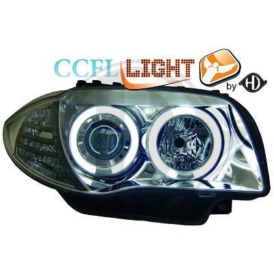 phares angel eyes, CCFL Angel Eyes, Chrome, H7+H7 BMW E87