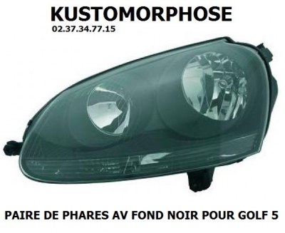 phare Droite, GOLF 5 ""GTI"" noir