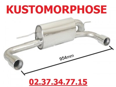 Échappement Ragazzon avec Silencieux arrière duplex en inox G/D avec sortie ronde 90 mm pour Bmw Serie1 F20/F21