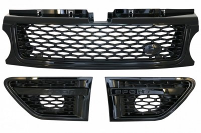 PACK CALANDRE AUTOBIOGRAPHY POUR RANGE ROVER SPORT 2010-13 FULL Black 