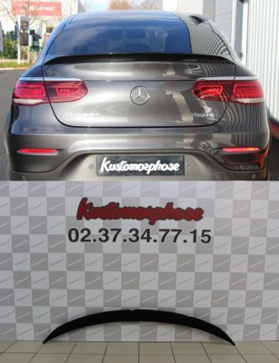 Becquet aileron Mercedes GLC Coupe look 63AMG noir brillant