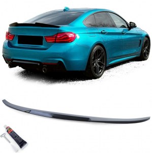 Becquet spoiler aileron M4 look Noir brillant pour BMW Série 4 F36 Gran coupé