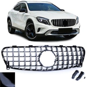 Calandre GT-R AMG Noir et Chrome pour Mercedes GLA X156 2017-2020 Facelift