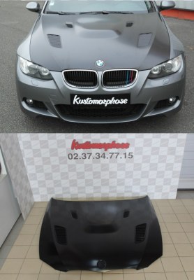 Capot en métal pour Bmw Série 3 E92 E93 look M3 GT 2006 à 2009