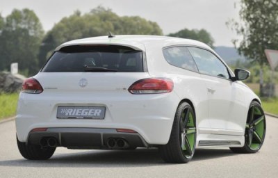 diffuseur arrière 4 sortie carbone look vw Scirocco R et R-line 