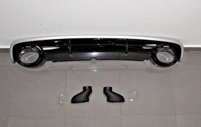 Diffuseur arrière AUDI A6 look RS6 (2004-2008) avec embout d’apparemment 