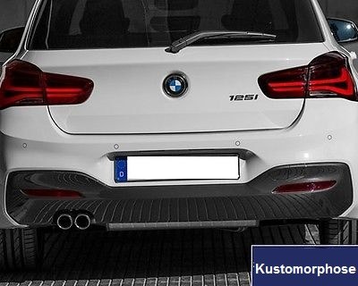 Diffuseur arrière pack M double sortie pour BMW série 1 F20 F21 LCI