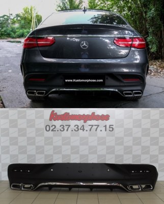 Diffuseur + sorties d'echappements Mercedes GLE Coupe C292 Look 63 AMG 15-19 