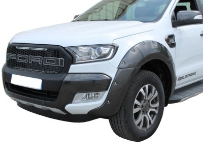 Extensions D'ailes Avant Et Arrières Pour Ford Ranger DOUBLE Cabine Gris Wildtrak