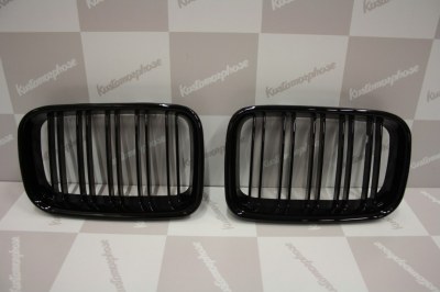 Grille de Calandre noir brillante double baton look M4 BMW E36 phase 1 1990 a 1996