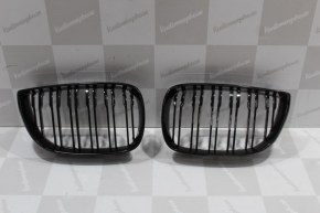 Calandre noir brillante double baton look M4 BMW serie 1 phase 1 2004-2007