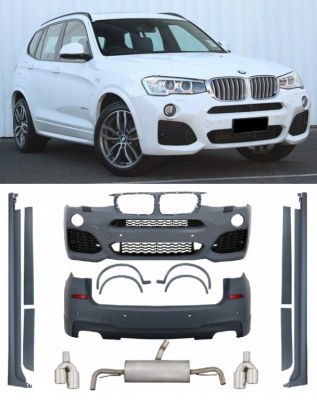 Kit carrosserie avec échappement BMW X3 F25 Facelift 2014-2018 look pack M