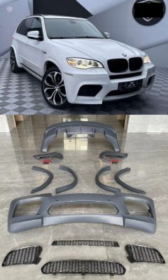 Kit Carrosserie + Aile avant pour Bmw X5 E70 2007-2013 look X5M 