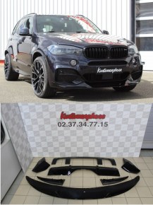 Kit lame avant et diffuseur arrière M performance BMW X5 F15 Pack M noir brillant 