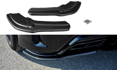 Lame de coin de pare choc arrière noir brillant pour Mercedes classe A W176 AMG Facelift