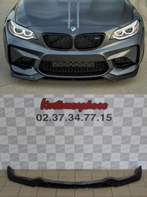 Lame de pare choc avant carbone VOR Style pour BMW Série 2 M2 F87 