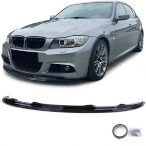 Lame de pare choc avant Noir Brillant Splitter BMW 3 E90 E91 Pack M 2008-2012