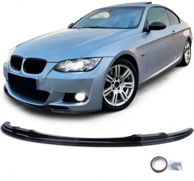 Lame de pare choc avant Pack M BMW série 3 E92 E93 2006-2010 noir brillant 