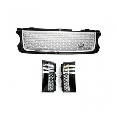 Pack Calandre Black / Silver pour Range Rover Vogue L322 2010-2012 Autobiography Black / Silver Edition 