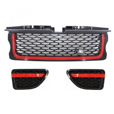 PACK CALANDRE LOOK AUTOBIOGRAPHY POUR RANGE ROVER SPORT Black Red Edition