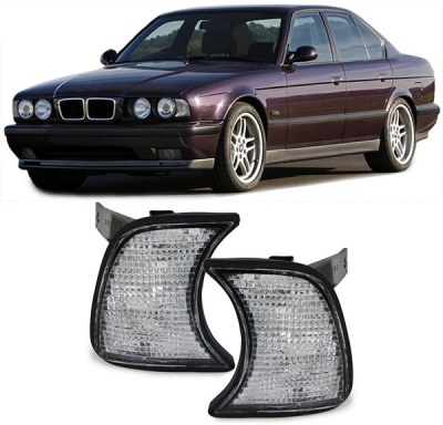 Paire de clignotants pour BMW E34 Blanc