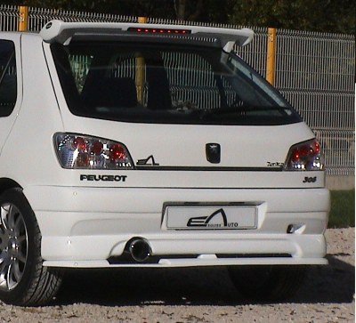 Pare choc arrière simple sortie d'échappement "Mygale" Esquiss'Auto pour Peugeot 306 3 et 5 portes sans extension