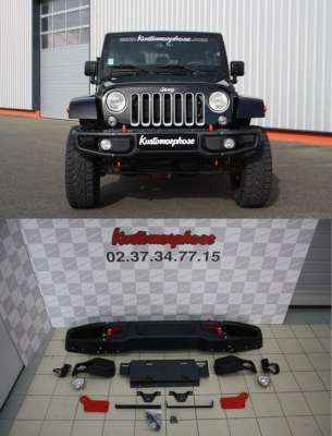 Pare choc avant Jeep Wrangler / Rubicon JK (2007-2017) 10th Anniversary Hard Rock Style