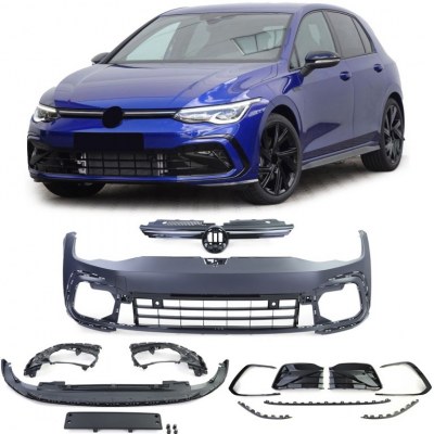 Pare chocs avant complet avec calandre Led look R pour Volkswagen GOLF 8