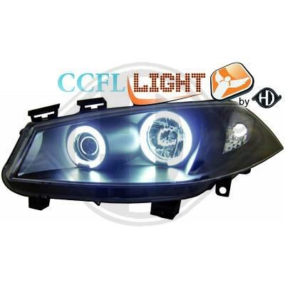 Phares avants Angel eyes CCFL pour Renault Megane 2 Noir