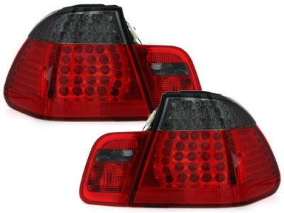 Feux Arrières a LED pour BMW E46 Berline Rouge Noir