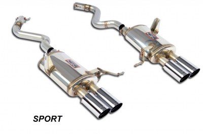 Silencieux arrière Supersprint "Sport" 2X80mm pour BMW E92 M3